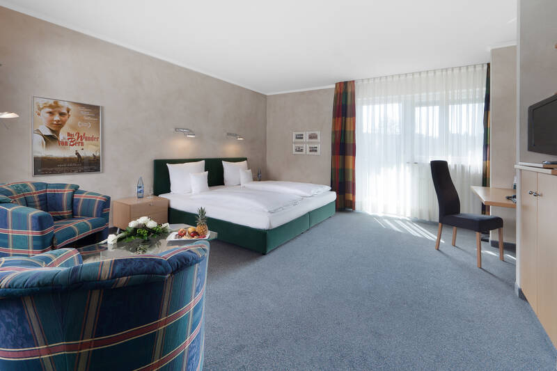 Übernachten im Doppelzimmer des Hotel HerzpgsPark bei Nürnberg